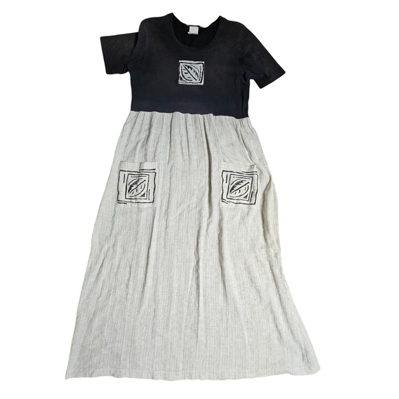 On The Rocks California Dresses & Skirts - Vintage On The Rocks California Maxi Dress Mixed Media M‎ Boho Lagenlook 90s